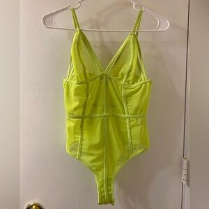 Neon Yellow Strappy Bodysuit